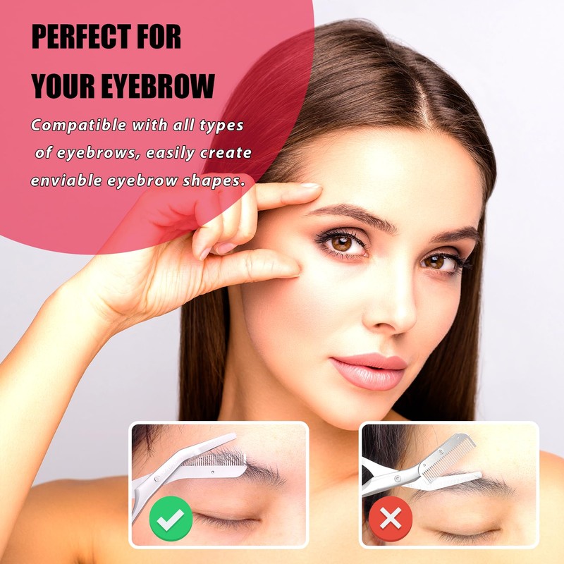 Eyebrow Trimming Scissors with Combs, Eyebrow Trimmers, Eyebrows Shaping Grooming