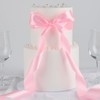Mauproy 1-1/2 Inch Wide Pink Satin Ribbon, 50 Yards Solid