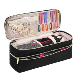 Travel Carrying Case for Hair Brush Styler, 1 Count Double-layer Storage Bag, Pouch Storage Organizer, Storage Tote, Home Organizer for Revlon One-step Hair Dryer and Hot Air Brush Organizing