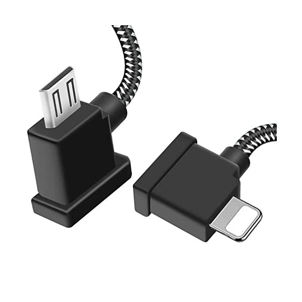 1FT 90 Degree USB Micro to iOS DJI Remote Controller