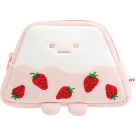 San-X Sumikko Gurashi "Sumikko Gurashi x Sakuma Ichigo Milk Candy" Plush Toy Pouch, Yama (Ichigo Milk) CA63501 Size: H105×W165×D25mm
