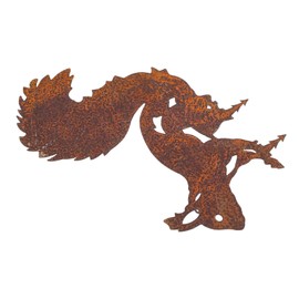 Gatuida 52G Outdoor Squirrel Stake Decorative Garden Animal Sign Durable Iron Decor for Lawn and Backyard Weather Resistant Garden Ornament