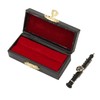 Miniature Oboe Brooch, Musical Instrument Fashion Lapel Brooch with Case