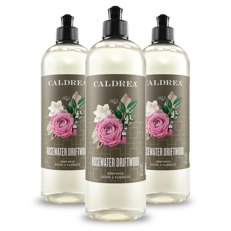 Caldrea Dish Soap, Biodegradable Dishwashing Liquid made with Soap Bark