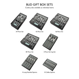 Robert Welch Bud Bright, 7 Piece Cutlery Place Setting. Made from Stainless Steel. Dishwasher Safe.