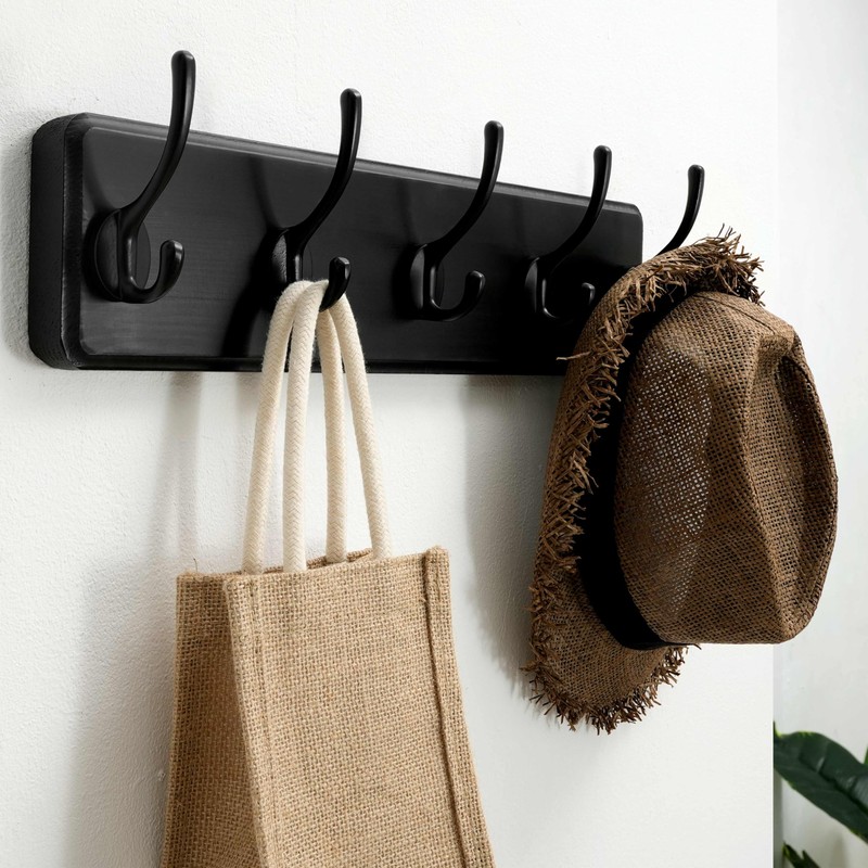 SKOLOO Rustic Wall Mounted Coat Rack, Case of 2, Pine