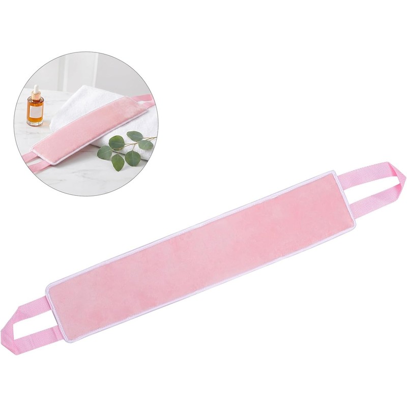 Garneck Aplicador de Bronceador para Espalda Banda de Fibra Rosa,