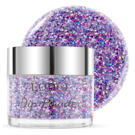 EODCI Dipping Powder, 28 g Dip Powder, Purple Sequins, Dip Powder, Nail Dipping Powder, French Nail Art, Starter Manicure for Salon, DIY & Home Nail Powder