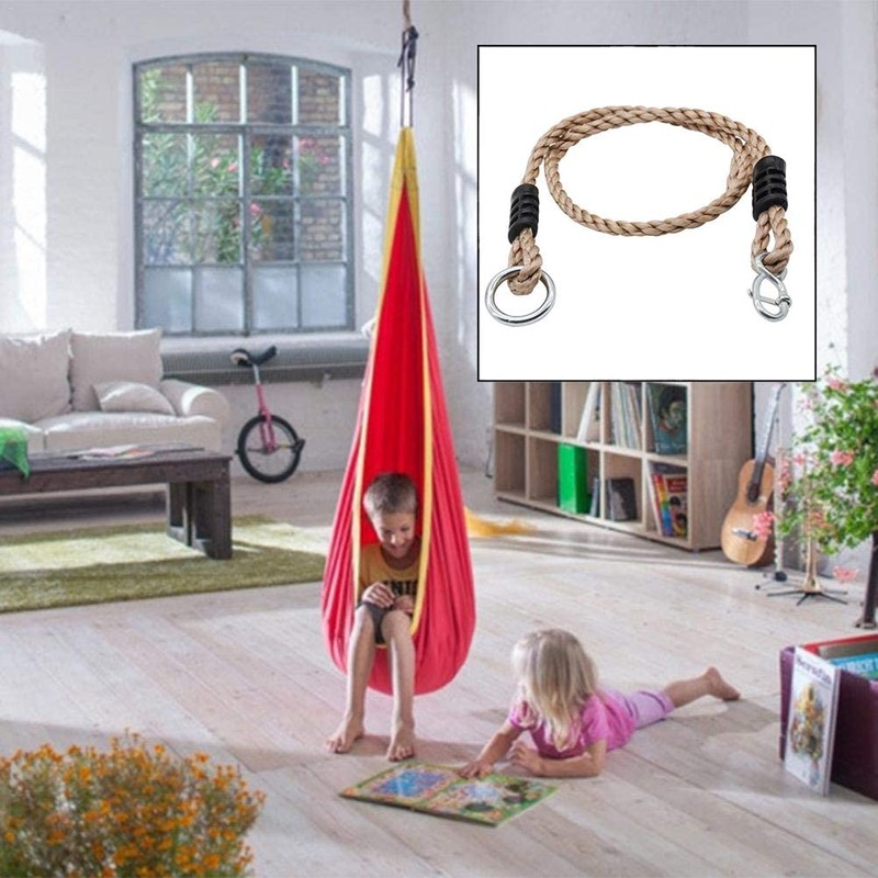 LHKJ Set of 2 Swing Ropes Adjustable Extension Rope for