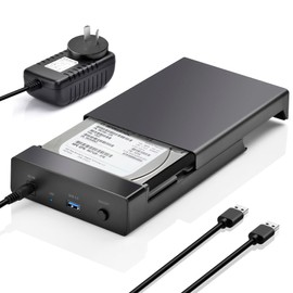 Amtake USB 3.0 to SATA External Hard Drive Docking Station for 2.5 and 3.5 inch SATA HDD/SSD Hard Drive Enclosure, Supports UASP