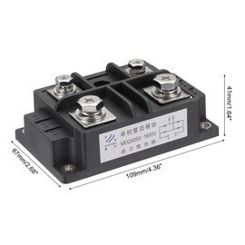 PATIKIL MDQ400A Rectifier Diode, 1 Pcs Bridge Rectifier 400A 1600V Electronic Silicon Diodes for Converting AC Power to DC Power, Black