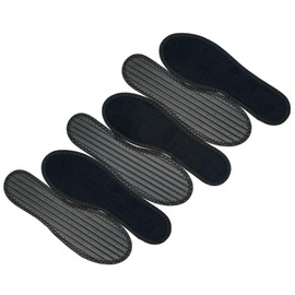 Happystep 3 Pairs Zero Drop Cotton Terry Shoe Insoles, Barefoot Insoles, Sweat Absorption, Moisture Wicking, Fits All Trainers, Business Shoes, Boots Etc (Black) 44 EU