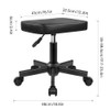 WKWKER Rolling Stool Height Adjustable 360° Swivel Stool with Wheels