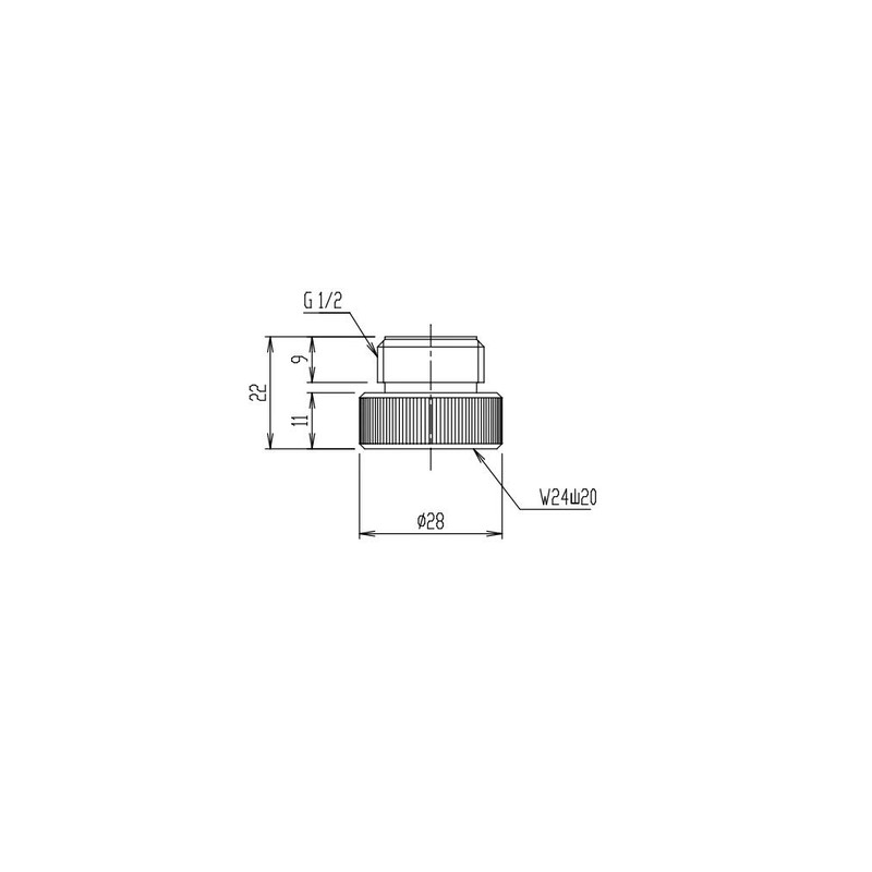 LIXIL INAX TOTO 34-386 Shower Bath Faucet (Large Diameter) Connection