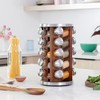 Orii 20 Jar Rotating Dark Acacia Wood Spice Rack with