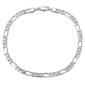AT Jewellery - 925 Sterling Silver Men's Boy's Curb-Link Chain Bracelet