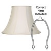 Creme Large Bell Lamp Shade 9" Top x 18" Bottom