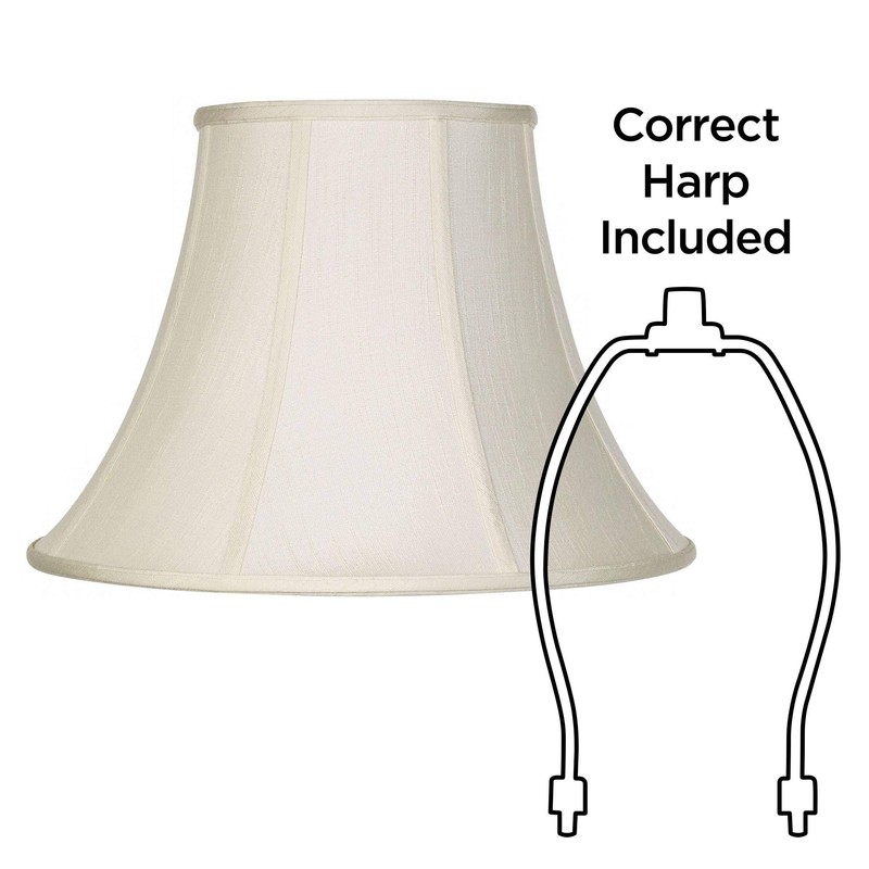 Creme Large Bell Lamp Shade 9" Top x 18" Bottom