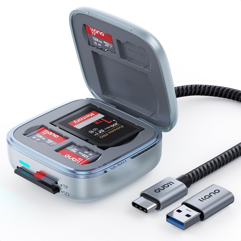 Llano UHS-II Adaptador para lector de tarjetas SD y Micro
