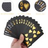 YIBOOOM Plastic Playing Cards, 54 Cards, Waterproof, Plastic, Black, Magic