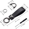 Carbon Fiber Style Car Keychain Microfiber Leather Key Chain, Universal