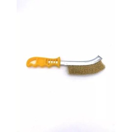 ASCOT 2 PACK YELLOW HANDLED BRASS BRAKE CALIPER BRUSH