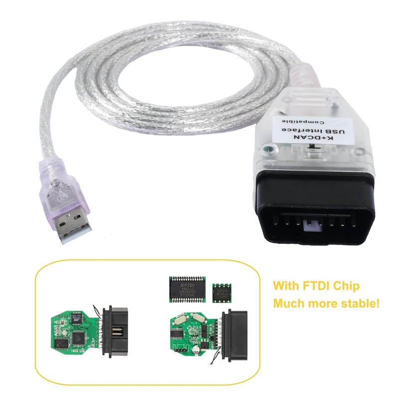 Dezanyc K+CAN K+DCAN Ediabas Cable OBD Interface with Switch for
