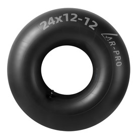AR-PRO Relacement 24x12-12 Heavy-Duty Inner Tubes for ATV, Lawn Tractor, Mowers, Golf Cart, Snow Blowers, and More - With TR13 Straight Valve Stems - Made from Durable Butyl Rubber