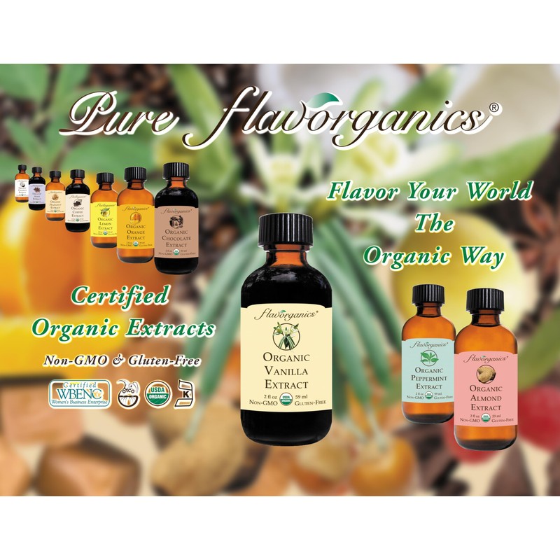 Flavorganics Organic Extract, Hazelnut, 2 Ounce