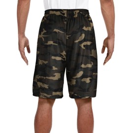 Hat and Beyond - playera de baloncesto ligera y básica, de malla sólida, para hombre, para entrenamiento, fitness, gimnasio, 1ihb01_green Camo, XXXX-Large