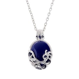 PRINCESS CUTENESS STORE The Vampire Diaries Katherine Pierce Prop Replica Anti-Sunlight Natural Lapis Lazuli Stone Necklace