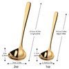 Mafier 9.5 Inch Gold Ladle Spoons SUS304 Stainless Steel Soup