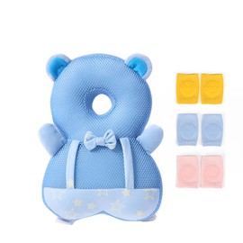 Baby Head Protector Cushion Toddler Backpack Baby Head Protector & Baby Knee Pads Adjustable Toddlers Head Safety Pad Cushion Backpack for Age 5-24months