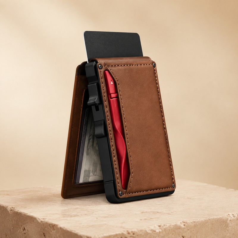 RFID Blocking Carbon Fiber Wallet for Cards and Cash -