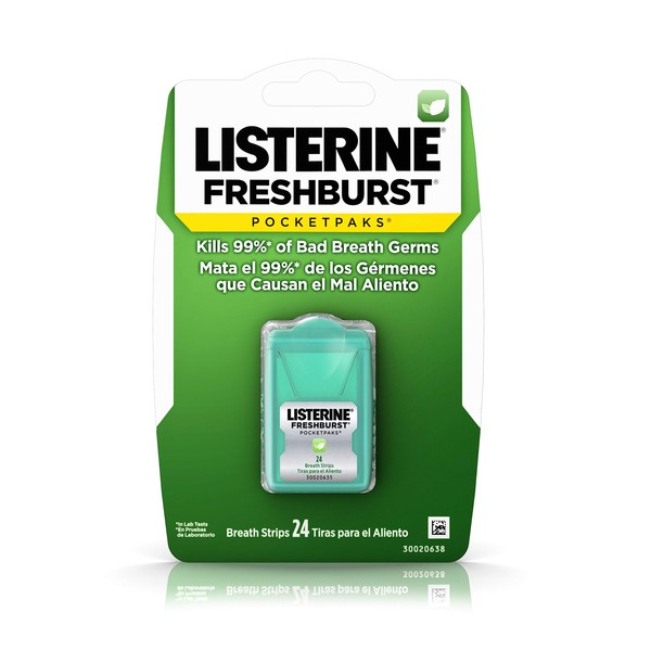 Listerine Freshburst Pocketpaks Fresh Breath Strips, Mint Breath Refresher Strips