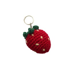 Znet3D Crochet Plush Keychain - Keychain Accessory - Strawberry - Handmade Keychain Amigurumi