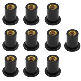 10Pcs Wear Resistant Motorcycle Rubber Well Nuts Durable Rubber Windshield Well Nuts Soft Windshield Bolt for Motorcycle