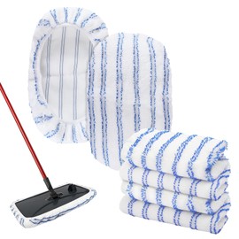 6 Pack Microfiber Mop Pads Covers Replacement Compatible with O-Cedar,Terry Cloth Mop Refills 15x8 Inch Pads for Wet Dry Hardwood Floor Cleaning, Washable & Reusable Mopping Pads