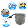 Drawstring D&D Dice Bag - Large Capacity Stainless Steel Chainmail