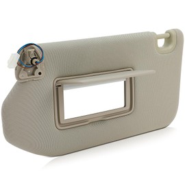 Left Driver Side Sun Visor with Sunroof Fit for 2013 for Infiniti JX35 2013-2018 for Nissan Pathfinder 2014-2017 for Infiniti QX60 Tan Beige Sunvisor Replace 96401-9PB0A