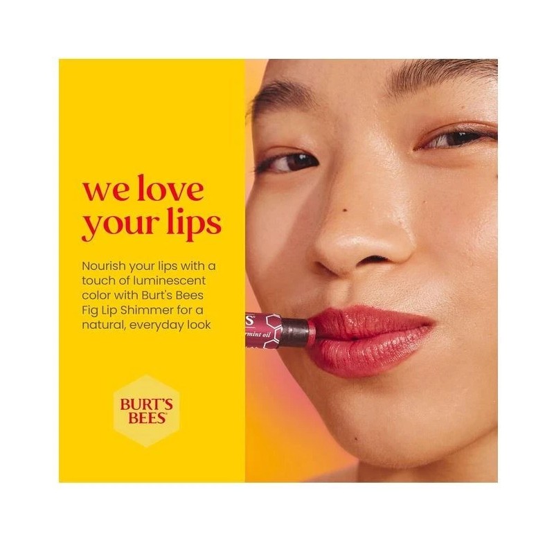 Burt's Bees Lip Shimmer Nude Collection, Tinted Lip Balm Stick,