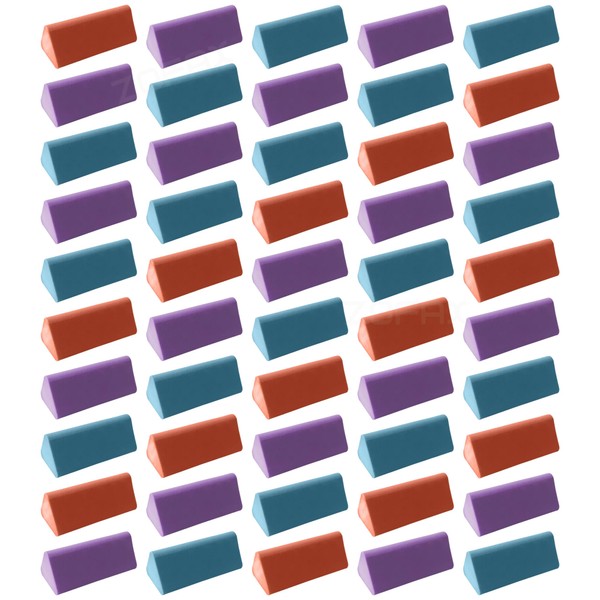 HiFi Triangular Pencil Colour Erasers, Multicolour, Pack of 50, Multipack,