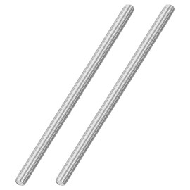 sourcing map M10x200mm Fully All Threaded Rod, 2Pcs 316 Stainless Steel Long Threaded Screw 1.5mm Thread Pitch Right Hand Threads for Furniture Mounting Assembly Fastening