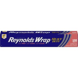 Reynolds 130 Square Feet, Wrap Heavy Duty Aluminum Foil , Non-Stick, Recycled, Grill