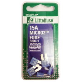 Littelfuse (MIC2015.VP) MICRO2 Blue 32V 15 Amp Blade Fuse, (Pack of 5)