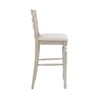 Linon Stool, White Wash