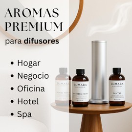 LUMARA Aceite Aromático para Difusor Inspirado en hotel Xcaret Aroma Cítrico Amaderado con Bergamota, Lavanda, Naranja, Cedro, Almizcle, Pachuli y Sándalo Para Microdifusión en Seco, Humidificador y Ultrasónico 250 ml