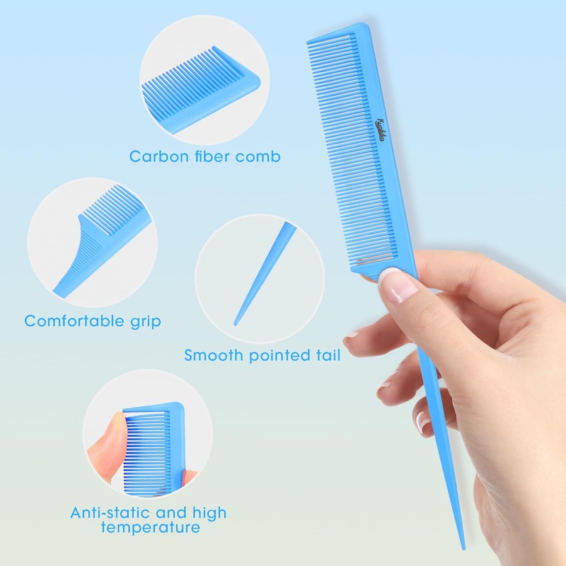 Rat Tail Comb Parting Comb：2Pcs Rat Tail Combs for Women，Fine