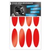 Set of 8 Oval Reflective Motorcycle Helmet Stickers, Stickers, Compatible