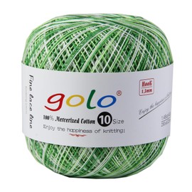 golo Crochet Thread Balls Colored Yarn for Crochetting Lace Yarn D-Green-172
